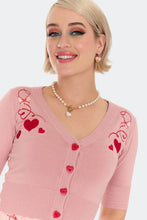 Load image into Gallery viewer, VOODOO VIXEN -PINK HEART SWEATER
