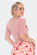 Load image into Gallery viewer, VOODOO VIXEN -PINK HEART SWEATER
