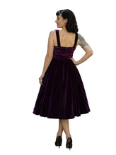 Load image into Gallery viewer, HEMET - PURPLE VELVET DRESS
