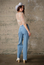 Load image into Gallery viewer, BLUE B - BEADED CAPE TOP

