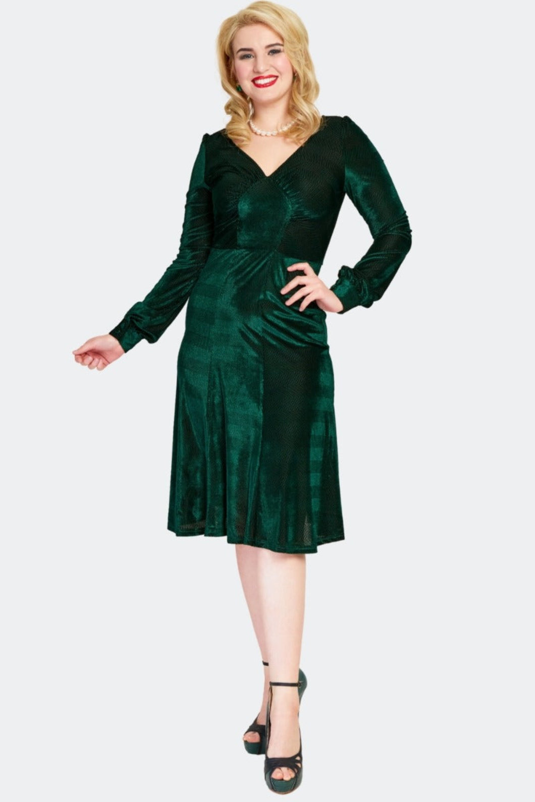 VOODOO VIXEN - PATTERNED VELVET DRESS