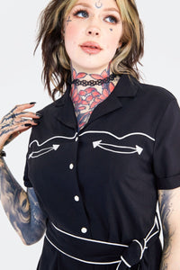 JAWBREAKER - WESTERN FLOWERS SHIRT DRESS