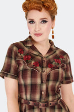 Load image into Gallery viewer, VOODOO VIXEN - PLAID WESTERN DRESS
