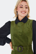 Load image into Gallery viewer, VOODOO VIXEN - GREEN CORDUROY DRESS
