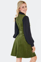 Load image into Gallery viewer, VOODOO VIXEN - GREEN CORDUROY DRESS
