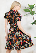 Load image into Gallery viewer, LA SOUL - BLACK WESTERN PRINT DRESS
