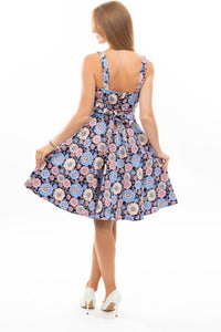 EVA ROSE- BLUE FLORAL ON NAVY