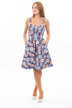 Load image into Gallery viewer, EVA ROSE- BLUE FLORAL ON NAVY
