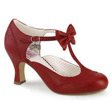 Load image into Gallery viewer, PIN UP- FLAPPER BOW T-STRAP ASST COLORS
