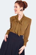 Load image into Gallery viewer, VOODOO VIXEN- HOUNDSTOOTH BLOUSE
