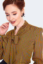 Load image into Gallery viewer, VOODOO VIXEN- HOUNDSTOOTH BLOUSE
