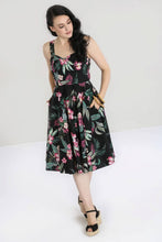 Load image into Gallery viewer, HELL BUNNY- BLACK HAWAIIAN DRESS
