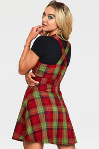 VOODOO VIXEN- OVERALL TARTAN DRESS