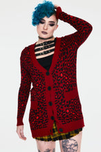 Load image into Gallery viewer, JAWBREAKER - OVERSIZED RED LEOPARD SWEATER
