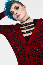 Load image into Gallery viewer, JAWBREAKER - OVERSIZED RED LEOPARD SWEATER
