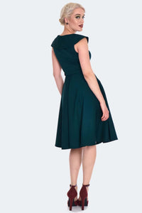 VOODOO VIXEN - WIDE COLLAR SWING DRESS