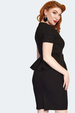 Load image into Gallery viewer, VOODOO VIXEN- PEPLUM  FITTED DRESS
