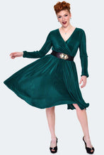 Load image into Gallery viewer, VOODOO VIXEN - GREEN PLEATED DRESS
