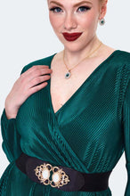 Load image into Gallery viewer, VOODOO VIXEN - GREEN PLEATED DRESS
