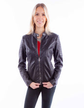 Load image into Gallery viewer, SCULLY- LAMB LEATHER SNAP COLLAR JACKET
