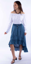 Load image into Gallery viewer, SCULLY- HI/LOW DENIM COLOR SKIRT
