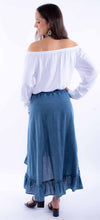 Load image into Gallery viewer, SCULLY- HI/LOW DENIM COLOR SKIRT

