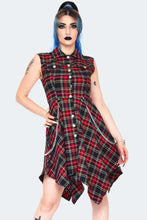 Load image into Gallery viewer, JAWBREAKER - PLAID SHIRTDRESS W/CHAINS
