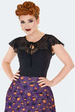 Load image into Gallery viewer, VOODOO VIXEN - WEB FLUTTER SLEEVE TOP
