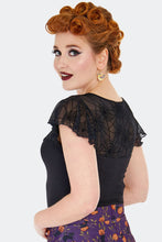 Load image into Gallery viewer, VOODOO VIXEN - WEB FLUTTER SLEEVE TOP
