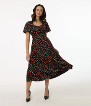 Load image into Gallery viewer, UNIQUE VINTAGE - STRAWBERRY PRINT MIDI
