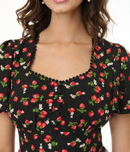 Load image into Gallery viewer, UNIQUE VINTAGE - STRAWBERRY PRINT MIDI
