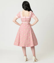 Load image into Gallery viewer, UNIQUE VINTAGE - PINK ROSE PRINT DRESS
