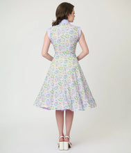 Load image into Gallery viewer, UNIQUE VINTAGE - LILAC BOUQUET DRESS
