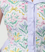 Load image into Gallery viewer, UNIQUE VINTAGE - LILAC BOUQUET DRESS
