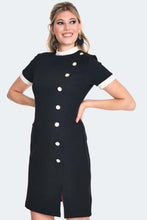 Load image into Gallery viewer, VOODOO VIXEN- BUTTON DETAIL MINI DRESS
