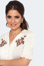 Load image into Gallery viewer, VOODOO VIXEN- EMBROIDERED BLOUSE
