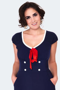 VOODOO VIXEN- NAUTICAL JUMPSUIT