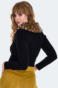 VOODOO VIXEN- LEOPARD TRIM 2PC SWEATER SET
