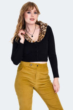 Load image into Gallery viewer, VOODOO VIXEN- LEOPARD TRIM 2PC SWEATER SET
