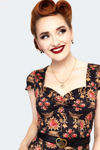 VOODOO VIXEN- QUEEN OF HEARTS FITTED DRESS