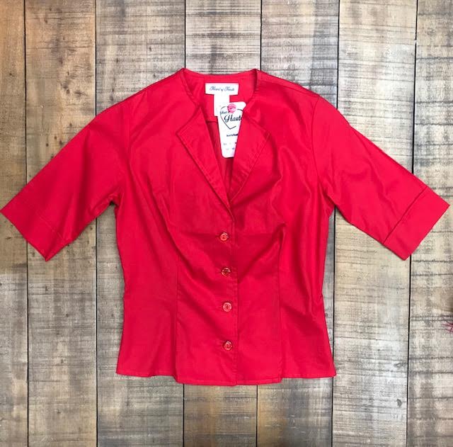 FINAL SALE HEART OF HAUTE- RED GRETTA TOP