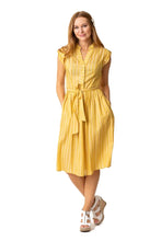 Load image into Gallery viewer, EVA ROSE- YELLOW STRIPE DRESS
