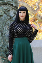 Load image into Gallery viewer, RETROLICIOUS- POLKA DOT MOCK NECK TOP
