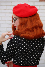 Load image into Gallery viewer, RETROLICIOUS- POLKA DOT MOCK NECK TOP

