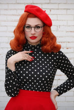 Load image into Gallery viewer, RETROLICIOUS- POLKA DOT MOCK NECK TOP
