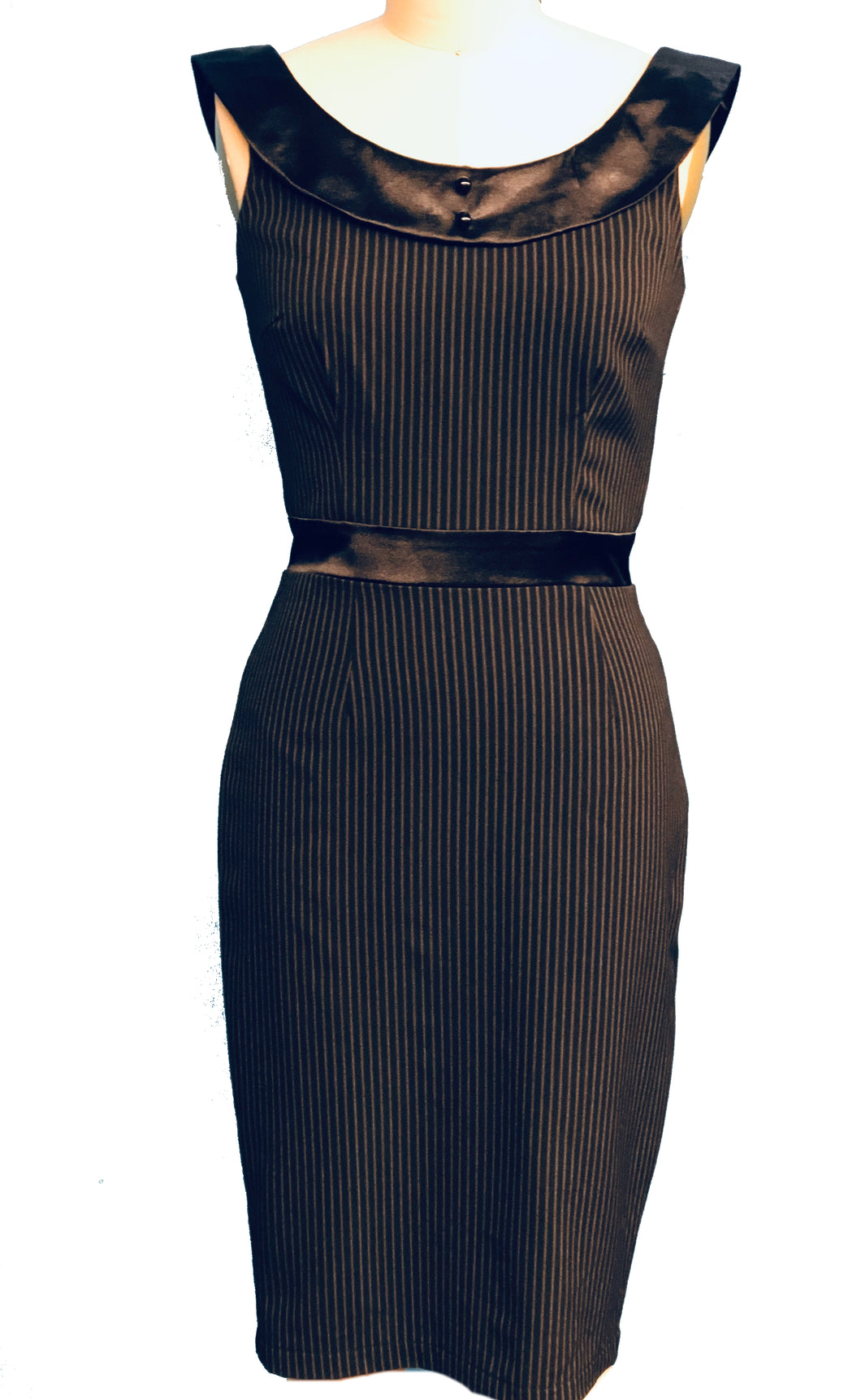 LUCKY 13- PINSTRIPE PENCIL DRESS
