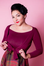 Load image into Gallery viewer, HEART OF HAUTE- BURGUNDY SWEET SWEATER
