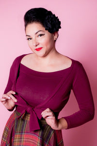 HEART OF HAUTE- BURGUNDY SWEET SWEATER