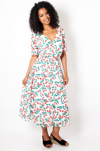 FINAL SALE VOODOO VIXEN- MIDI CHERRY DRESS