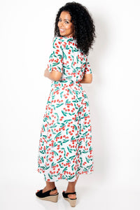 FINAL SALE VOODOO VIXEN- MIDI CHERRY DRESS
